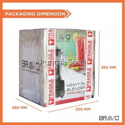 BRAVO 1500W Heavy Duty High Quality Commercial Professional Powerful Durable Multipurpose Kitchen Restaurant Cafe Home Portable Healthy Nutrition Juice Ice Blend Smoothie Fruits Sauce Protein Meat Sharp Blade Solid Jug Blender Mesin Pengisar Buah Ais