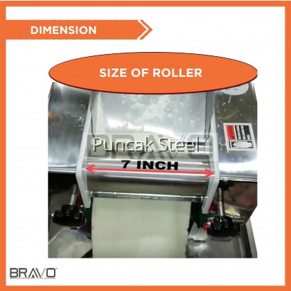 Dough Roller Machine (Stainless Steel) for Pizza Dough Maker, Pastry Puff Dough and Bread Dough