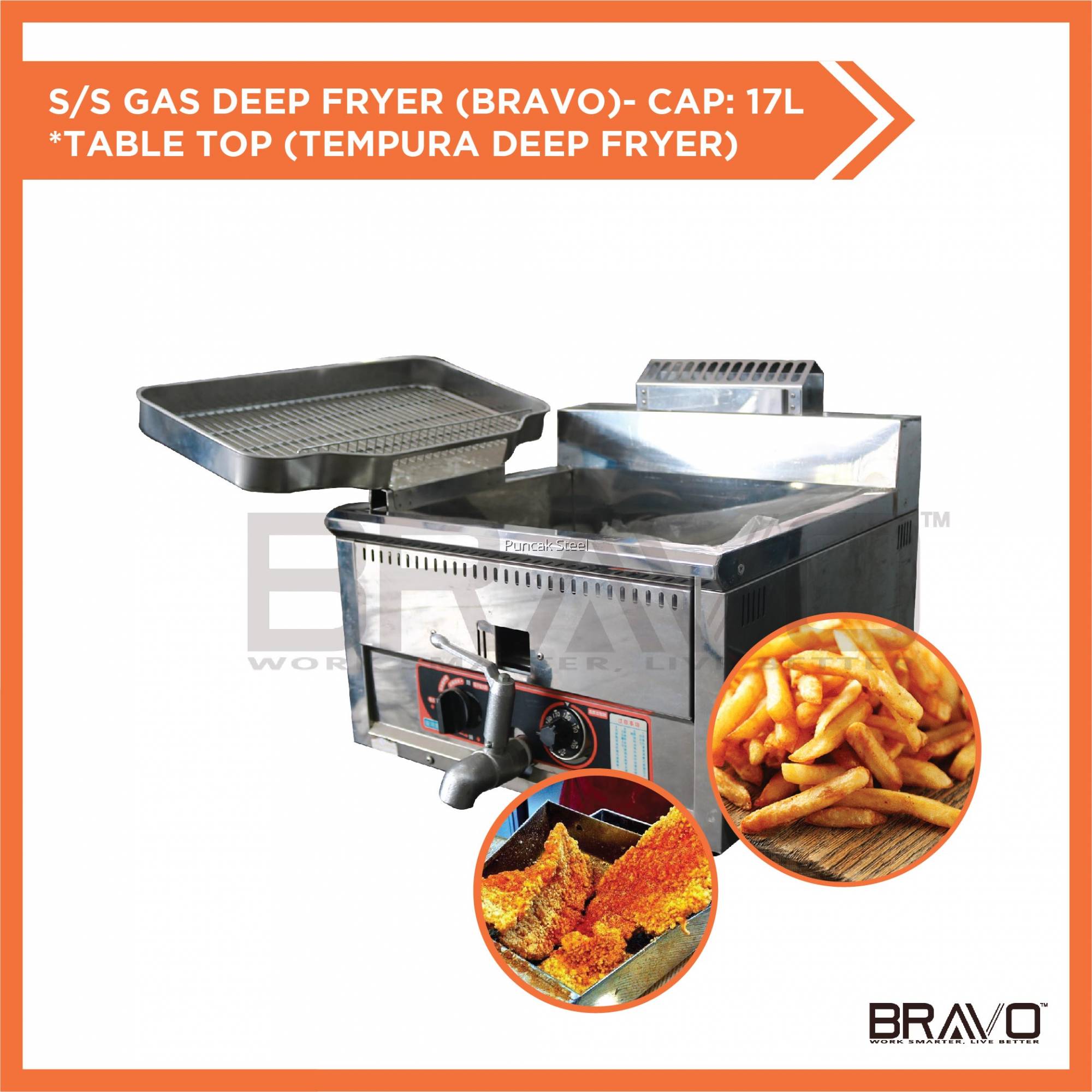Commercial Fryer Single Table Top Chip 17 L Stainless Infernus 17V 