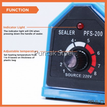 [Ready Stock] BRAVO Quality Universal 2Pin Plug Hand Impulse Sealer Heat Seal Machine Poly Plastic 8Inch/ 24CM [Same/Next Day Delivery]