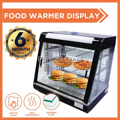 Bravo [SMALL] Commercial Food Warmer Display Case for Pastry, Pizza, Fried Chicken, Takoyaki, Snack Food Warmer Fresh Black