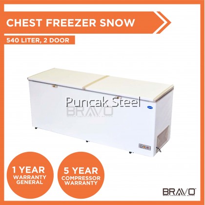 SNOW Chest Freezer Top Opening 2 Door 540 Liter Capacity LY600LDD