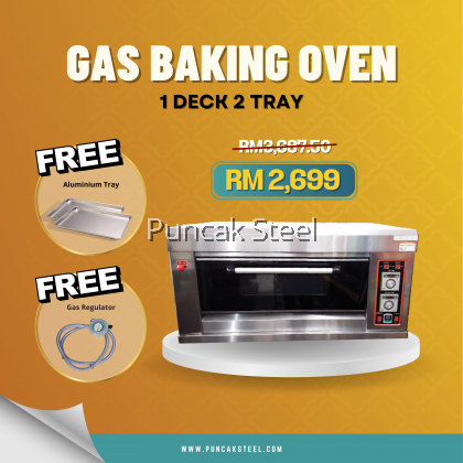 Bravo Gas Baking Oven With Digital Controller 1 Deck 2 Tray Commercial Use
