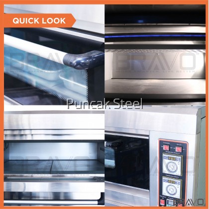 Bravo Gas Baking Oven With Digital Controller 3 Deck 6 Tray Commercial Use