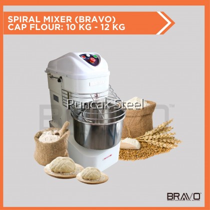 Spiral Mixer (BRAVO) - Cap Flour: 10-12KG *White