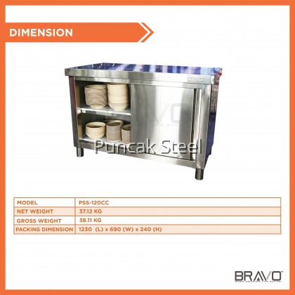 BRAVO [SMALL] Stainless Steel DIY Cabinet Storage Kitchen Equipment With Sliding Door Very Strong and Sturdy