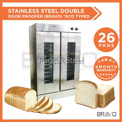 26 Pans of Stainless Steel Double Door Proofer *ECO TYPED