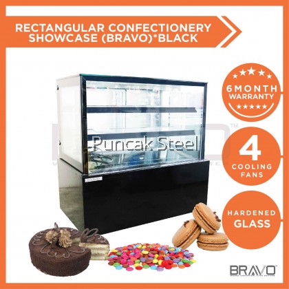 5 Feet Rectangular Confectionery Showcase *Black