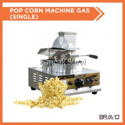 Bravo Stainless Steel Single Head Gas Popcorn Machine (movies snack popcorn seed caramel gula popcorn)
