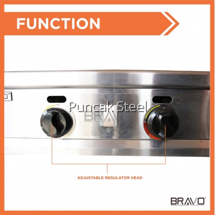 Bravo Stainles Steel Gas Griddle With 2 Burners