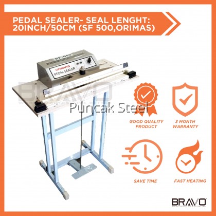 Pedal Sealer Step Foot Stamping Sealer Impulse Quick Sealing Packing Machine [Seal Length - 20 Inch/50CM]