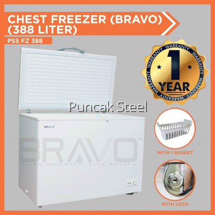 BRAVO Chest Freezer Top Opening 388 Liter Peti Sejuk Beku