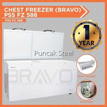 BRAVO Chest Freezer Top Opening 588 Liter Peti Sejuk Beku