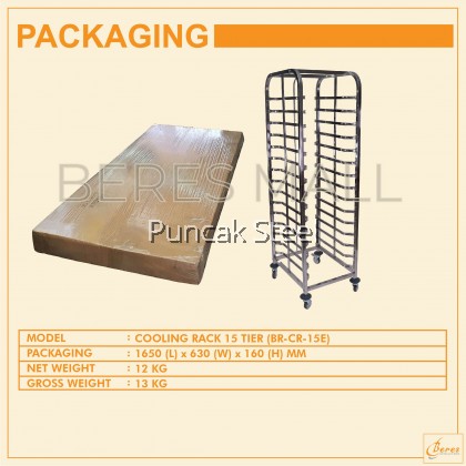 Baking Trolley Cooling Trolley Bakery Trolley Stainless Steel Cooling Rack Tray Rak Tray Bakeri Cooling Rack Baking 15 Layers (Not Include Tray)