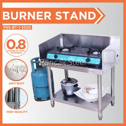 [1 Tier]Meja Stainless Steel Kitchen Table Stove Preparation Table Burner Stand Stove Table Cooking Table Kitchen Cooking Table Meja Dapur Meja Steel Kitchen Workstation Table